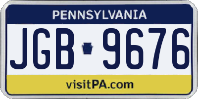 PA license plate JGB9676