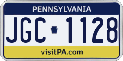 PA license plate JGC1128