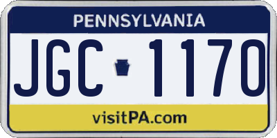 PA license plate JGC1170