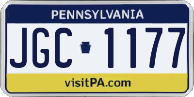 PA license plate JGC1177