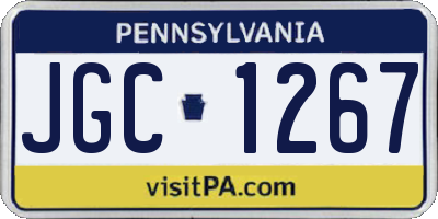 PA license plate JGC1267