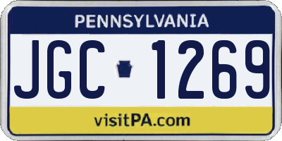 PA license plate JGC1269