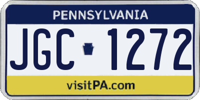 PA license plate JGC1272