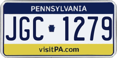 PA license plate JGC1279