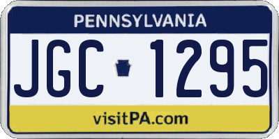 PA license plate JGC1295
