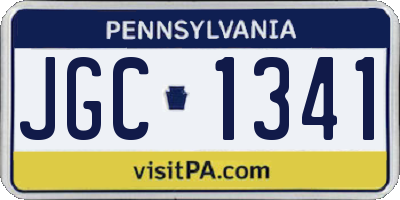 PA license plate JGC1341