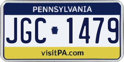 PA license plate JGC1479