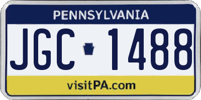 PA license plate JGC1488