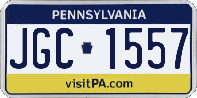 PA license plate JGC1557