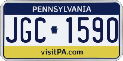 PA license plate JGC1590