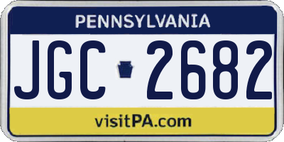 PA license plate JGC2682