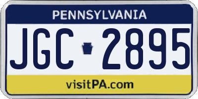 PA license plate JGC2895