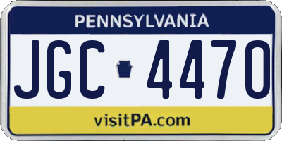 PA license plate JGC4470