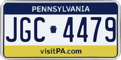 PA license plate JGC4479