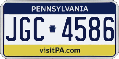 PA license plate JGC4586