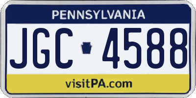 PA license plate JGC4588