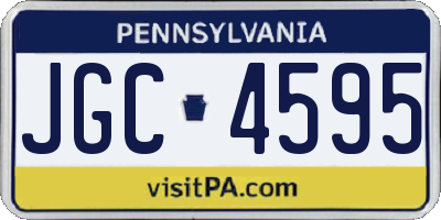 PA license plate JGC4595