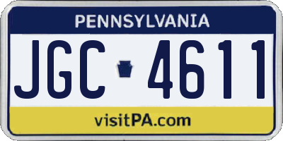 PA license plate JGC4611