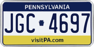 PA license plate JGC4697