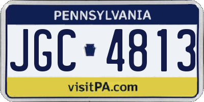 PA license plate JGC4813