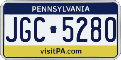 PA license plate JGC5280