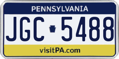 PA license plate JGC5488