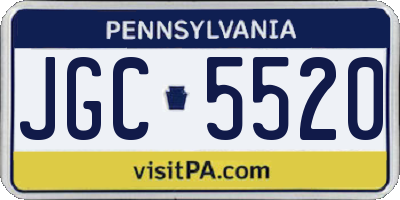 PA license plate JGC5520