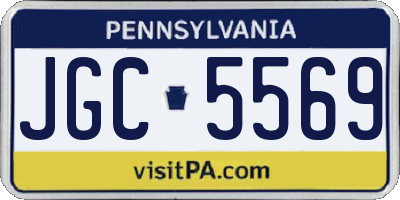 PA license plate JGC5569