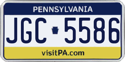 PA license plate JGC5586
