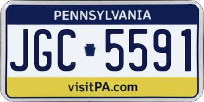 PA license plate JGC5591