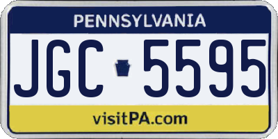 PA license plate JGC5595