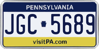PA license plate JGC5689