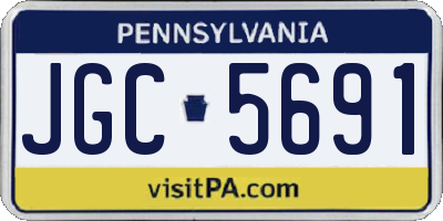 PA license plate JGC5691