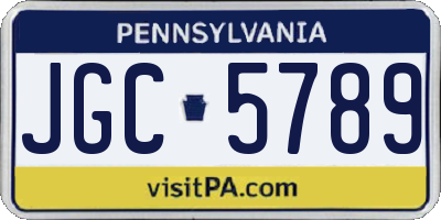PA license plate JGC5789