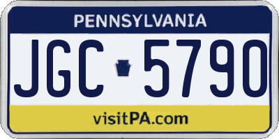 PA license plate JGC5790