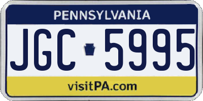 PA license plate JGC5995