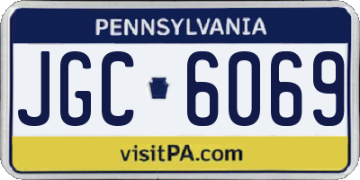 PA license plate JGC6069