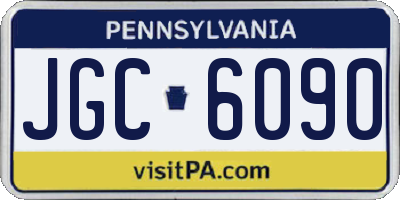 PA license plate JGC6090
