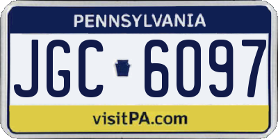 PA license plate JGC6097