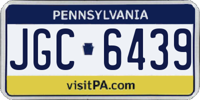 PA license plate JGC6439