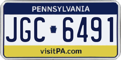 PA license plate JGC6491