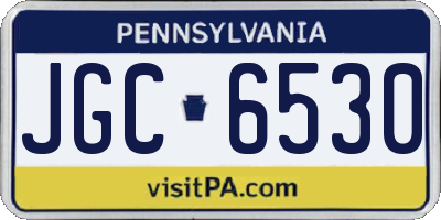 PA license plate JGC6530