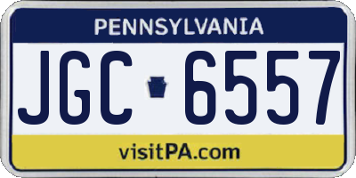 PA license plate JGC6557