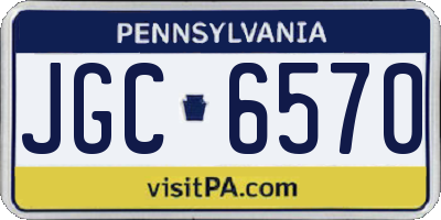 PA license plate JGC6570