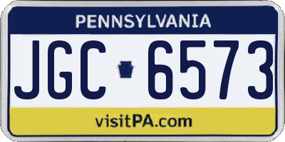 PA license plate JGC6573
