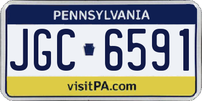 PA license plate JGC6591