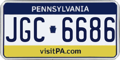 PA license plate JGC6686
