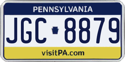 PA license plate JGC8879
