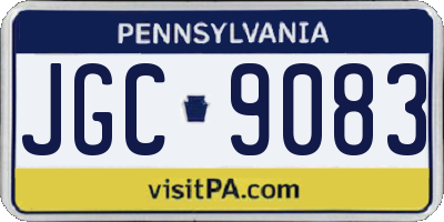 PA license plate JGC9083