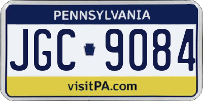 PA license plate JGC9084